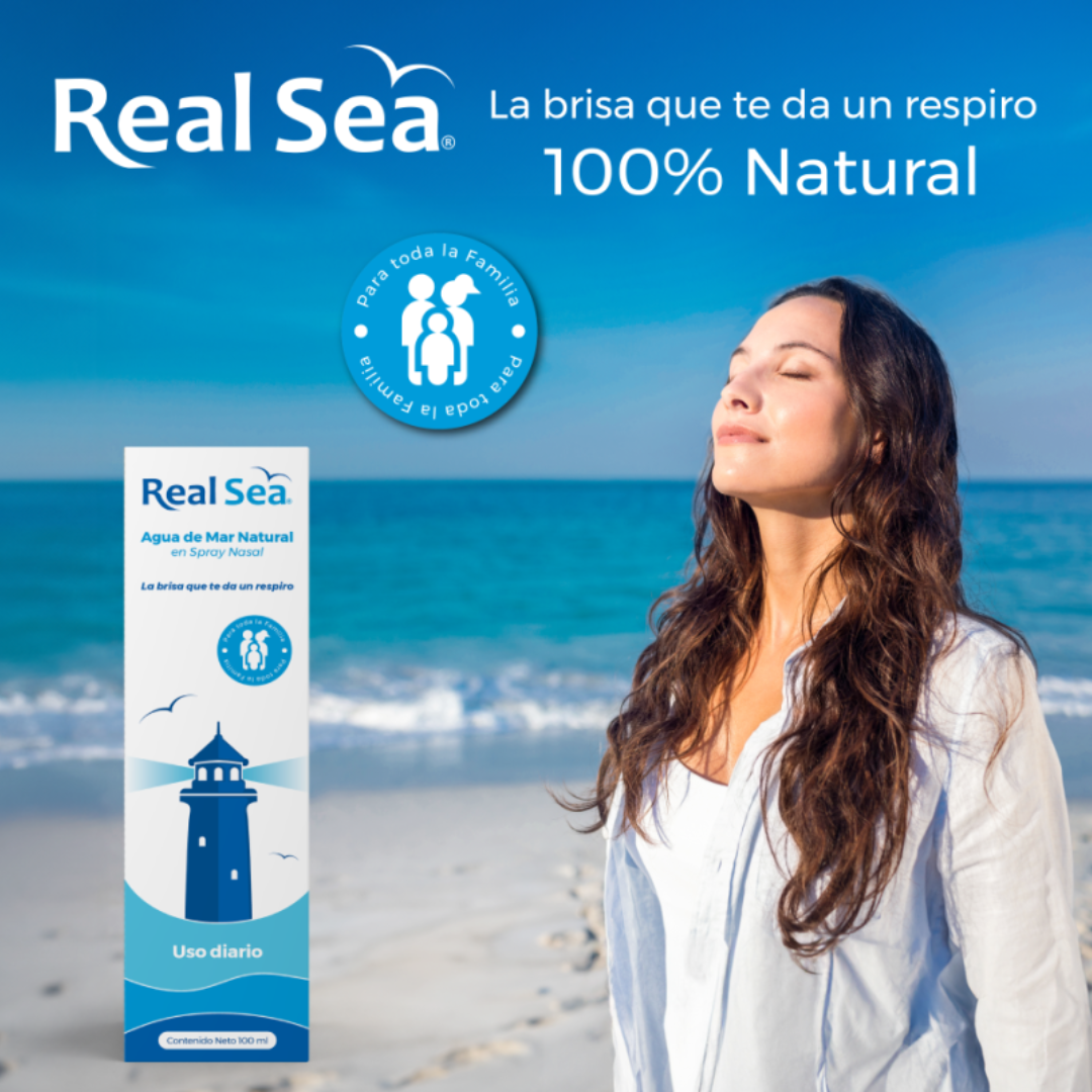 Real Sea. Agua de Mar. Spray Nasal. Paquete de dos (2 unidades)