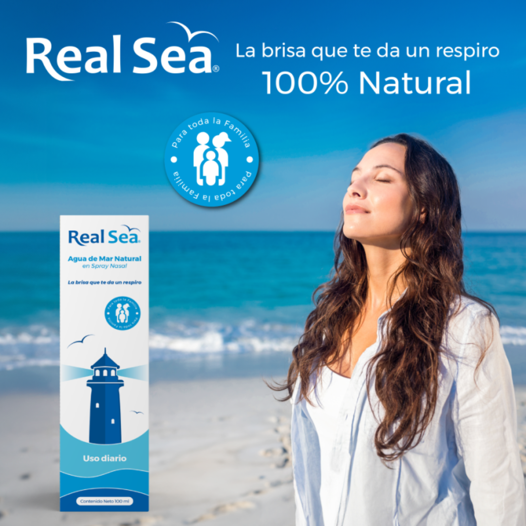 Real Sea 100ml Agua De Mar Natural En Spray Nasal