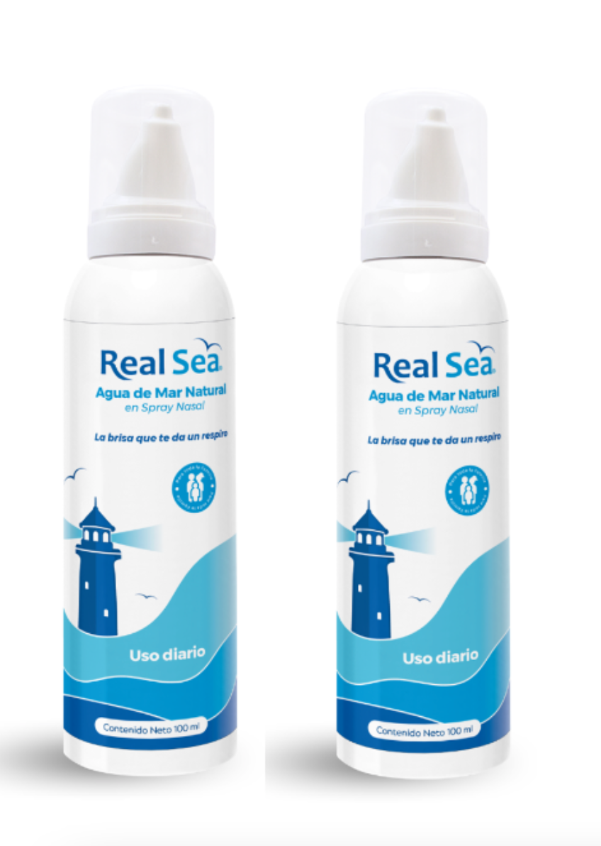 Real Sea. Agua de Mar. Spray Nasal. Paquete de dos (2 unidades)